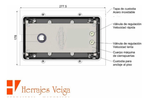Imagen 3 de 10 de Cierrapuerta Superfren Piso C H/1,3m Ancho Dist Oficial