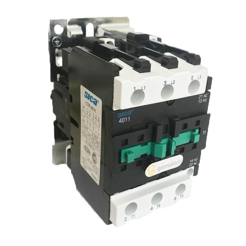 Imagen 2 de 8 de Contactor Tripolar 40a 1na + Nc 220v/24v Sica 4011