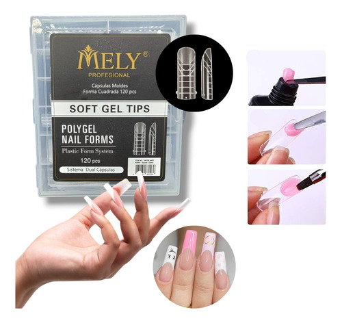 Moldes Para Construccion Uñas Polygel / Gel Mely X120