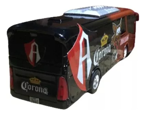 Autobus Irizar Zorros Del Atlas Liga Mx 1:68 Kinsfun Color Negro Zorros