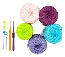 Comprar Kit Crochet Basico: 5 Macrame 2 Mm X 50 Gr, Agujas, Ganchos