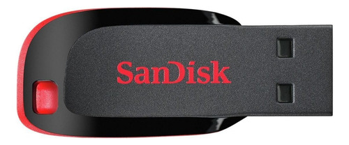 Memoria USB SanDisk Cruzer Blade 16GB 2.0 negro y rojo