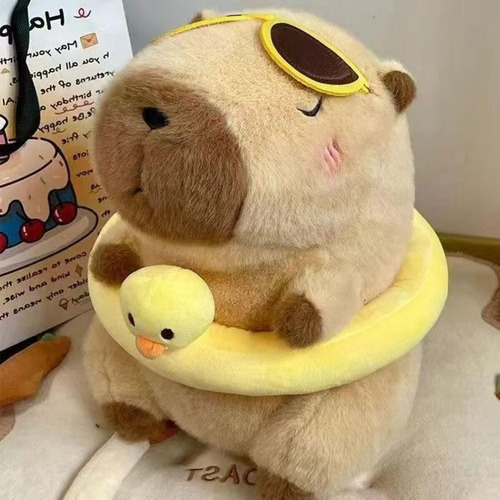 Peluche De Capibara Con Forma De Anillo De Natación De Veran