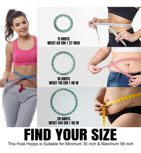 Hula Hoop Infinity Smart Hula Hoops Con 16 Nudos, 360