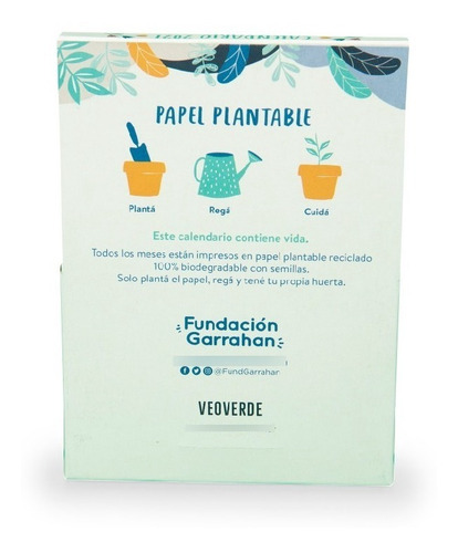 Imagen 3 de 5 de Eco Calendario Plantable 2021 Reciclado Fundación Garrahan