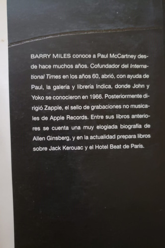 Barry Miles Paul Mccartney Hace Muchos Años Emecé (Usado)