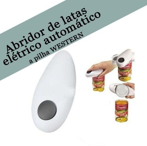 Furador Abridor Latas Tampas Automático Milho Pilhas Fácil