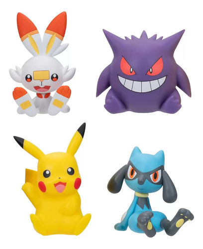 Pokemon Select Gengar Scorbunny Riolu Pikachu 4 Pack