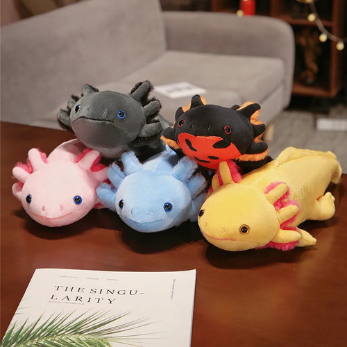Colorido Juguete De Peluche Axolotl Que Simula Ambystoma