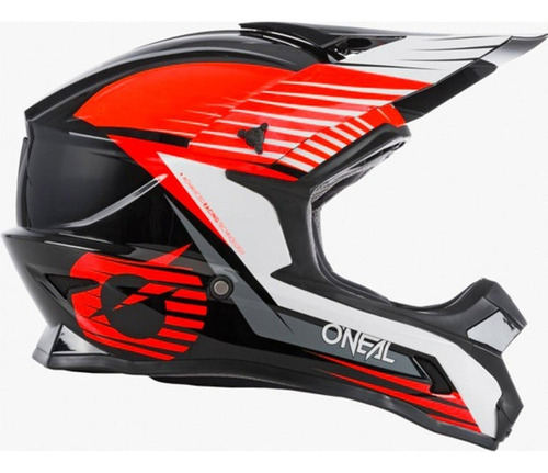 Casco Moto Oneal 1 Srs Stream Motocross Enduro Negro/rojo