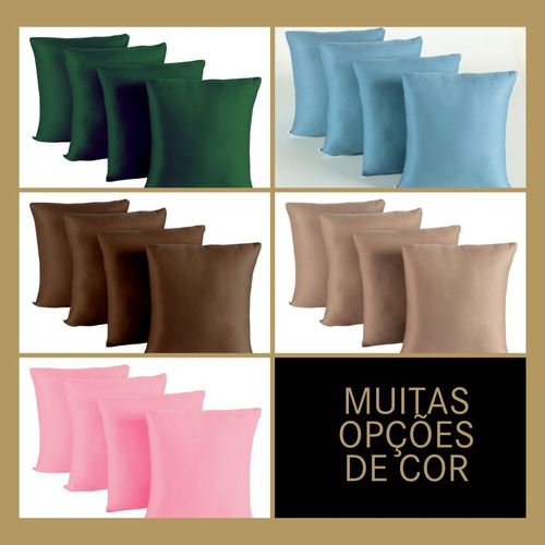 4 Capa De Almofada Decorativa Sem Enchimento Rosa