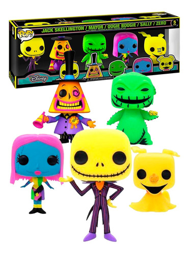 Funko Pop Extraño Mundo De Jack Blacklight 5 Pack Original