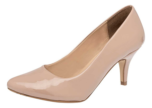 Zapatilla Vestir Tacón 7 Damita 54000 Beige 2-6 *058-223 T2