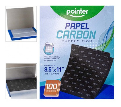 Papel Carbon T/carta Negro Pointer 216x279mm De 100und