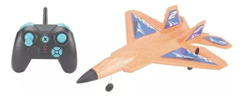 Avión R/c Combate Giro 360o C/estabilizador 25 Cm Original Colornaranja