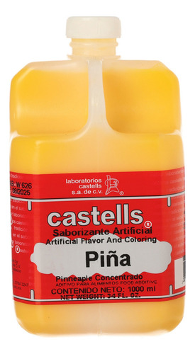 Concentrado Castells Sabor Piña 1000 Ml sabor, Color, Aroma