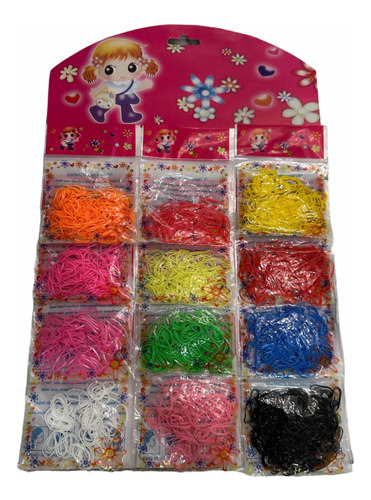 1200 Gomitas Colitas Elásticas Colores Minis. Oferta! Trenza