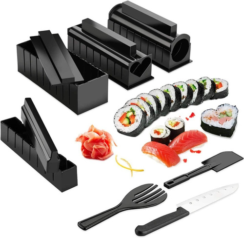 Juego De Cocina Para Hacer Sushi De 11 Piezas En Plástico © 