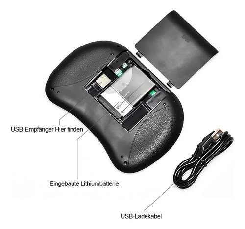 Mini Teclado Dosyu Kb03 Inalambrico Usb Iluminado Smart Tv B Negro Español España