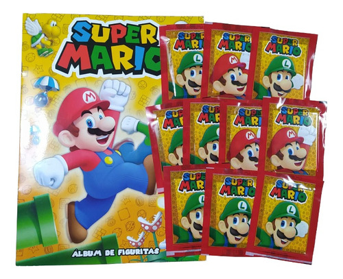 Álbum De Figuritas Super Mario + 10 Sobres