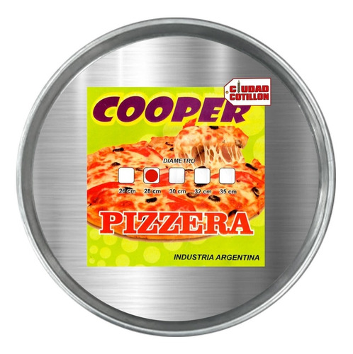 Pizzera Molde Para Pizza Chapa 28cm Cooper - Ciudad Cotillón