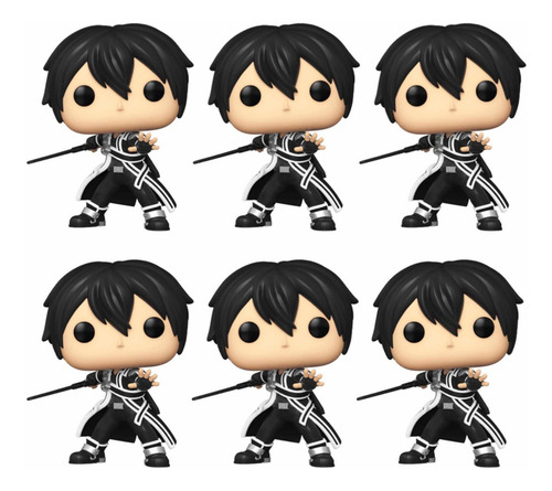 Imagen 1 de 3 de Funko Pop Kirito X 6 - Sword Art Online (anicomic)