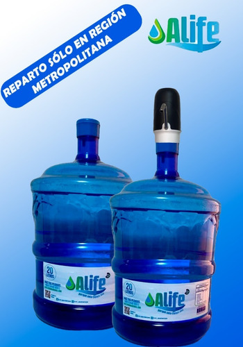 Agua Purificada Alcalina 2 Bidones + Dispensador (usb)