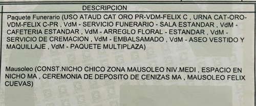 Nicho Y Servicio Funerario Gayosso Félix Cuevas