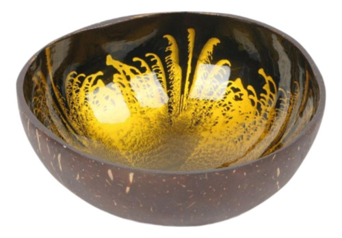 Cuenco Decorativo De Coco, Contenedor Para Aperitivos Oro