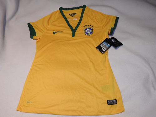 Camiseta Brasil Nike Mujer Nueva Mundial 2014 C Etiquetas