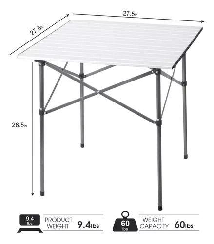 Mesa cuadrada plegable 4 personas