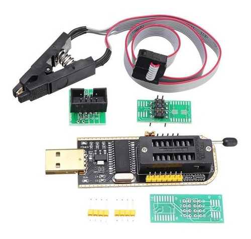 Imagen 1 de 1 de Ch341a Ch341 Flash Eeprom Bios Programador + Pinza
