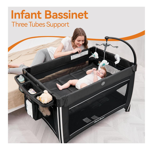 Pamo Babe 4 En 1 Baby Playards Con Bassyet & Changing Table,