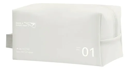 Neceser Impermeable Multiuso Ideal Para Viaje Playa Gimnasio Color Blanco