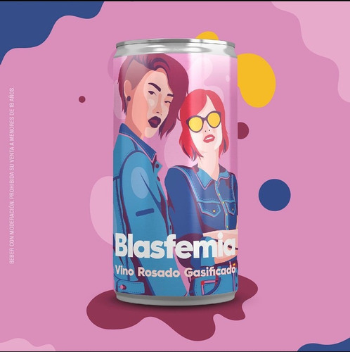Vino rosado Gasificado Blasfemia bodega Origin Wines en lata 269 ml