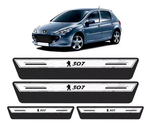 Soleira Protetor Porta Platinum Peugeot 307 2004 2005 2006 2