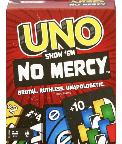 Juego De Cartas Uno No Mercy Edición Deluxe +10 2024