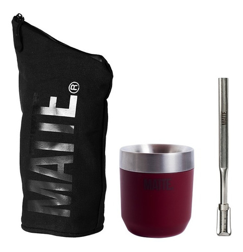 Set Mate Ds Line Acero Inoxidable + Bombilla + Yerbag Xl