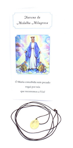 Imagem 1 de 3 de Novena Medalha Milagrosa + Medalha C/cordão Dr - 5 Unidades