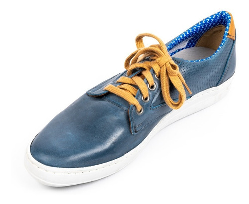 Imagen 2 de 5 de Zapatillas Urbanas Gonzalo Cuero Azul Zurich