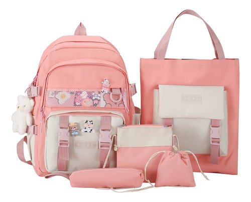 Set 5 Mochila Bolsas Escolar Estudiante Set