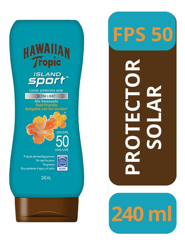 Bloqueador Solar Fps 50 Island Sport Hawaiian Tropic 240ml