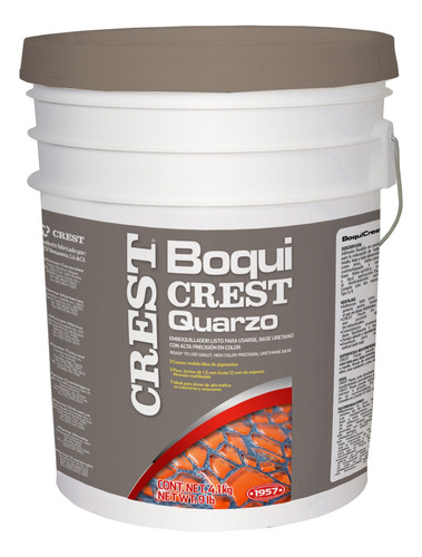 Emboquillador Uretano Boquicrest Quarzo Blanco 4.1 Kg