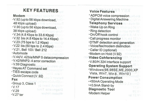 Módem De Fax De Datos Externo Usb 56k Dial Up Para Windows
