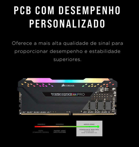 Imagem 4 de 6 de Memória Ram Vengeance Rgb Pro Color 2x8gb Corsair 3000mhz