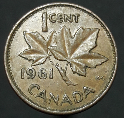 Moneda Canada One Cent 1961 