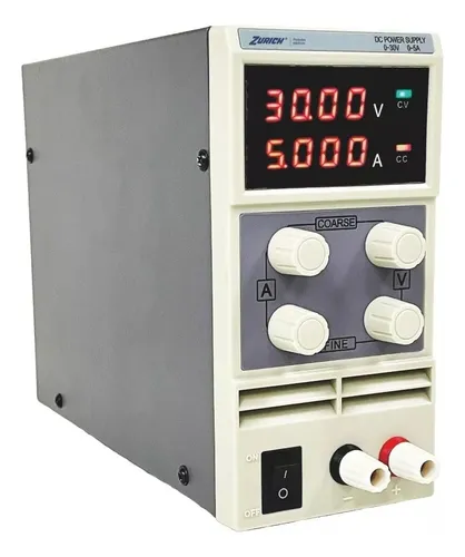 Fuente De Laboratorio Regulable Zurich 30v 5a Lcd Digital