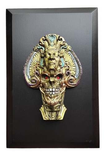 Cráneo Con Penacho De Dios Azteca 30cm 