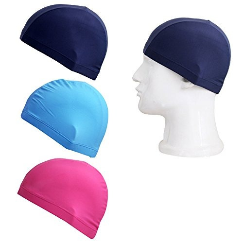 Honbay 3pcs Pure Color Lycra Gorro De Natación Gorro De Nata