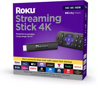 Roku Streaming Stick 4k Con Control Remoto Y Comando Por Voz